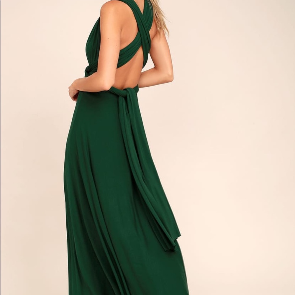 LULU’S FOREST GREEN MAXI DRESS